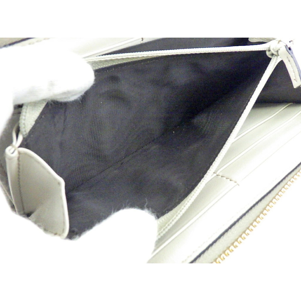 GUCCI Guccissima Round Zip Long Wallet Leather Off White - Picture 4 of 5